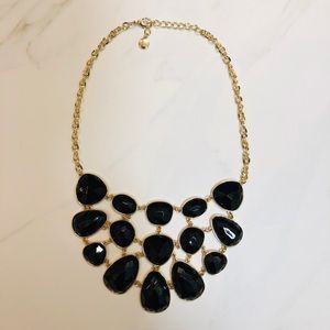 Charter club black stone statement necklace
